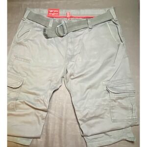 Jordan Craig Cargo Pants Mens 40x32 Khaki Cotton Belted Utility Style
